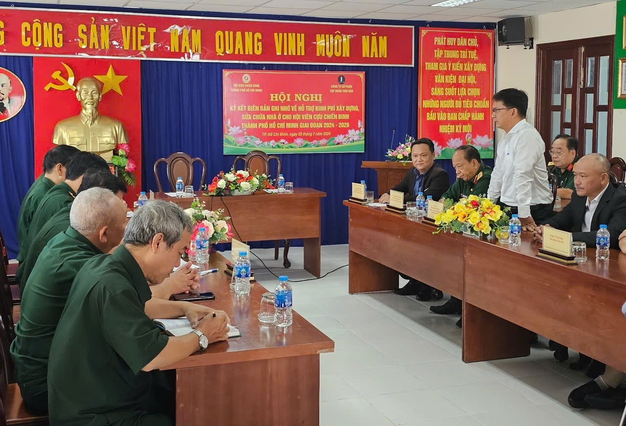 Tập đoàn Thái Bảo và Hội Cựu chiến binh TP.HCM ký kết biên bản ghi nhớ